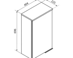 FACKELMANN Hängeschrank KaraBxHxT rechts 40,5 x 70 x 22,5 cm weiß fertig montiert rechts