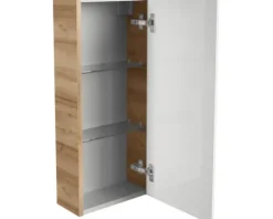 FACKELMANN Hängeschrank Milano BxHxT 30 x 68 x 15 cm Ast-Eiche weiß