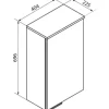 FACKELMANN Hängeschrank Style/Kara links BxHxT 40 x 70 x 27 cm anthrazit fertig montiert