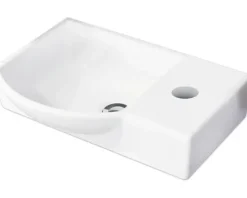 FACKELMANN Keramik Handwaschbecken A-Vero links 45 cm weiß