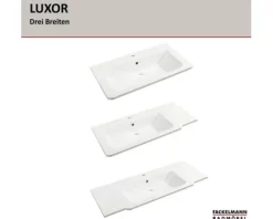 FACKELMANN Möbel-Waschtisch Luxor 80 cm weiß mittig