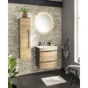 FACKELMANN Midischrank Andria links anthrazit BxHxT 30 x 122 x 33 cm anthrazit
