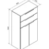 FACKELMANN Midischrank Kara BxHxT 61 x 106,5 x 32 cm weiß fertig montiert