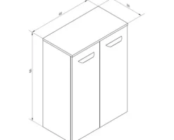 FACKELMANN Midischrank Lu x or BxHxT 83 x 60,5 x 26 cm Steinesche