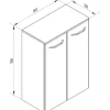 FACKELMANN Midischrank Milano BxHxT 60 x 83 x 32 cm Asteiche