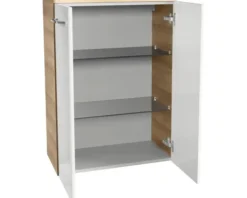 FACKELMANN Midischrank Milano BxHxT 60 x 83 x 32 cm Ast-Eiche/weiß