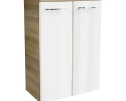 FACKELMANN Midischrank Milano BxHxT 60 x 83 x 32 cm Ast-Eiche/weiß