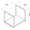 FACKELMANN Wandregal New York BxHxT 33 x 28 x 28 cm grau matt