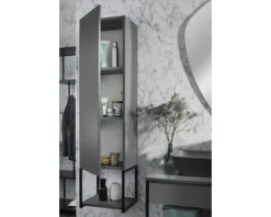 FACKELMANN Wandregal New York BxHxT 33 x 28 x 28 cm grau matt