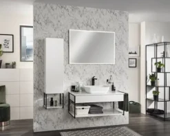 FACKELMANN Wandregal New York BxHxT 33 x 28 x 28 cm weiß hochglanz