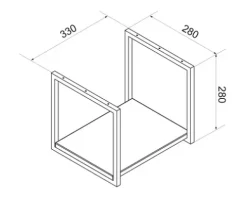 FACKELMANN Wandregal New York BxHxT 33 x 28 x 28 cm weiß hochglanz