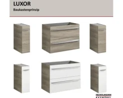 FACKELMANN Waschtischunterschrank Lu x or BxHxT 80 x 60,5 cm x 45 cm Frontfarbe esche grau holzdekor 79801