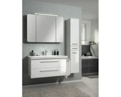 FACKELMANN Waschtischunterschrank Milano BxHxT 100 x 49,2 cm x 47,5 cm Frontfarbe weiß glanz 84213