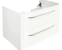 FACKELMANN Waschtischunterschrank Milano BxHxT 80 x 49,2 cm x 47,5 cm Frontfarbe weiß glanz 84203