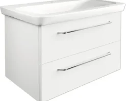 FACKELMANN Waschtischunterschrank Milano BxHxT 80 x 49,2 cm x 47,5 cm Frontfarbe weiß glanz 84203