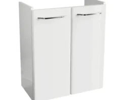 FACKELMANN Waschtischunterschrank Milano BxHxT 52 x 61 cm x 27,5 cm Frontfarbe weiß glänzend glanz 84333