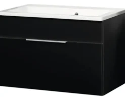 FACKELMANN Waschtischunterschrank Style BxHxT 79,5 x 59 cm x 49 cm Frontfarbe anthrazit glanz 80930