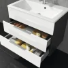 FACKELMANN Waschtischunterschrank Style BxHxT 80 x 59 x 49 cm weiß anthrazit montiert 80953