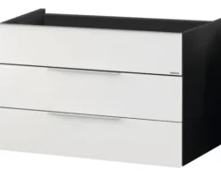 FACKELMANN Waschtischunterschrank Style BxHxT 80 x 59 x 49 cm weiß anthrazit montiert 80953