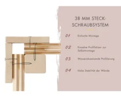 Fasssauna Karibu Quadrado 1 B: 199 cm ohne Ofen und bronzierter Ganzglastüre