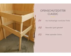 Fasssauna Karibu Rondi 2 ohne Ofen mit Holztüre und Isolierglas wärmegedämt