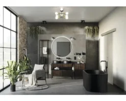 Feinsteinzeug Wand- und Bodenfliese MARSEILLE Dark grey rektifiziert 59.5 x 120 x 1 cm