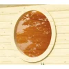 Fensterelement Karibu rund Klarglas 840 x 840 für 38 mm Wandstärke Natur