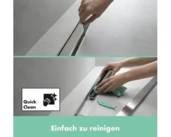Fertigset Duschrinne hansgrohe RainDrain Match Plus 755 mm schwarz matt 56215670 ohne Installationsset und den uBox Grundkörper