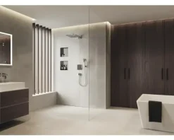 Fertigset Duschrinne hansgrohe RainDrain Match Plus 755 mm schwarz matt 56215670 ohne Installationsset und den uBox Grundkörper