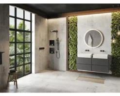 Fertigset Duschrinne hansgrohe RainDrain Match Plus 755 mm schwarz matt 56215670 ohne Installationsset und den uBox Grundkörper