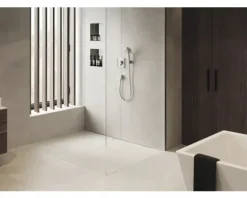 Fertigset Duschrinne hansgrohe RainDrain Match Plus 755 mm schwarz matt 56215670 ohne Installationsset und den uBox Grundkörper
