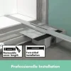 Fertigset Duschrinne hansgrohe RainDrain Flex 700 mm kürzbar brushed black chrome 56043340 ohne Grundkörper