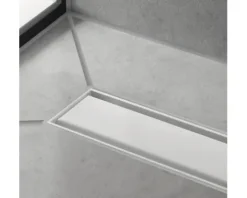 Fertigset Duschrinne hansgrohe RainDrain Match 955 mm weiß matt 56041700 ohne Installationsset und den uBox Grundkörper