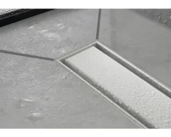 Fertigset Duschrinne hansgrohe RainDrain Match 955 mm weiß matt 56041700 ohne Installationsset und den uBox Grundkörper