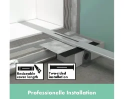 Fertigset Duschrinne hansgrohe RainDrain Flex 700 mm kürzbar chrom 56043000 ohne Grundkörper