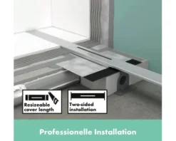 Fertigset Duschrinne hansgrohe RainDrain Flex 700 mm kürzbar edelstahl gebürstet 56043800 ohne Grundkörper