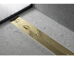 Fertigset Duschrinne hansgrohe RainDrain Flex 700 mm kürzbar polished gold optic 56043990 ohne Grundkörper