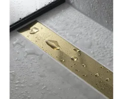 Fertigset Duschrinne hansgrohe RainDrain Flex 700 mm kürzbar polished gold optic 56043990 ohne Grundkörper