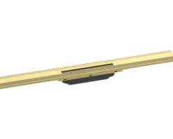 Fertigset Duschrinne hansgrohe RainDrain Flex 700 mm kürzbar polished gold optic Wandmontage 56050990 ohne Grundkörper