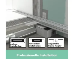 Fertigset Duschrinne hansgrohe RainDrain Match 955 mm edelstahl gebürstet 56041800 ohne Installationsset und den uBox Grundkörper