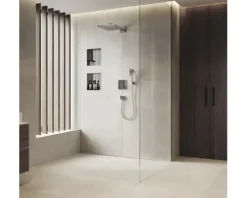 Fertigset Duschrinne hansgrohe RainDrain Minimalistic 700 mm chrom Wandmontage 56219000 ohne Grundkörper
