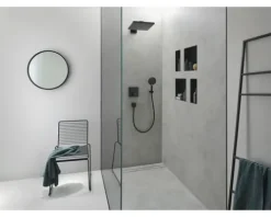 Fertigset Duschrinne hansgrohe RainDrain Rock 1000 mm befliesbar 56033000 ohne Installationsset und den uBox Grundkörper