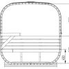 FinnTherm Innensauna Ellipso M Innensauna 4 Sitzbänke aus Holz, Saunakabine mit 42 mm Wandstärke, Dampfsauna mit Montagematerial, Naturbelassen