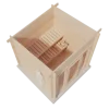 FinnTherm Saunahaus Lizzy XXS Gartensauna 2 Sitzbänke aus Holz, Sauna mit 40 mm Wandstärke, Außensauna mit Montagematerial, Naturbelassen