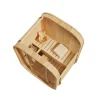 FinnTherm Innensauna Ellipso S Innensauna 2 Sitzbänke aus Holz, Saunakabine mit 42 mm Wandstärke, Dampfsauna mit Montagematerial, Naturbelassen