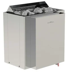 FinnTherm Komplett-Elektro-Saunaofen-Set: Viking 9,0 kW aus Metall in Silber,