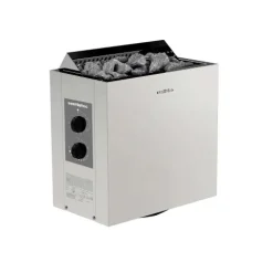 FinnTherm Komplett-Elektro-Saunaofen-Set: Viking 9,0 kW aus Metall in Silber,