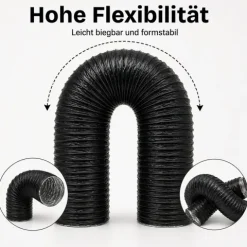 Flexibler Abluftschlauch 125 mm Combiflexrohr Aluminium-Innenbeschichtung feuerfest & extra stabil Für Klima-, Lüftungs- und Abluftanlagen