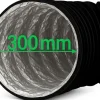 Flexibler Abluftschlauch 300 mm Combiflexrohr Aluminium-Innenbeschichtung feuerfest & extra stabil Für Klima-, Lüftungs- und Abluftanlagen