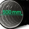 Flexibler Abluftschlauch 500 mm Combiflexrohr Aluminium-Innenbeschichtung feuerfest & extra stabil Für Klima-, Lüftungs- und Abluftanlagen